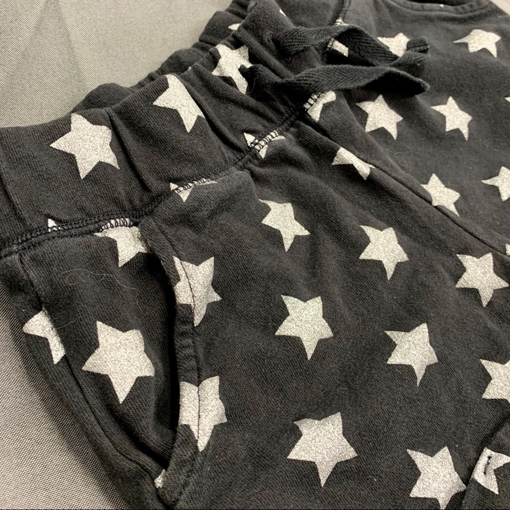 Gap Kids Roll Shorts Black Silver Stars Size M 8 - Picture 2 of 6